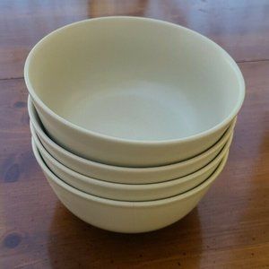 4 IKEA cereal/fruits bowls: Beige, 5.5" in diameter, 2.5” tall